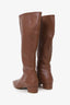 By Far Brown Edie Leather Knee Boots Size 39
