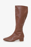 By Far Brown Edie Leather Knee Boots Size 39
