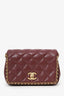Pre-Loved Chanel™ 22B Burgundy Caviar Never Ending Chain Flap Bag