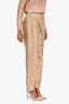 Max Mara Gold Silk Wide Legged Pants Size 8 US