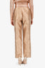 Max Mara Gold Silk Wide Legged Pants Size 8 US