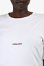 Saint Laurent White Logo Printed T-Shirt Size L