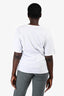 Saint Laurent White Logo Printed T-Shirt Size L