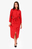 S' Max Mara Red Long Sleeves Shirt Dress Size 2 US