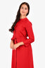 S' Max Mara Red Long Sleeves Shirt Dress Size 2 US