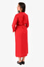 S' Max Mara Red Long Sleeves Shirt Dress Size 2 US