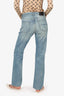 R13 Blue Denim Distressed Straight Leg Jeans Size 26