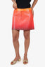 Courrèges Ombré Sunset Re-Edition Vinyl Mini Skirt Size 38