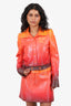 Courreges Ombré Sunset Re-Edition Vinyl Crop Jacket Size 36