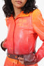Courreges Ombré Sunset Re-Edition Vinyl Crop Jacket Size 36