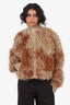 Acne Studios Brown Faux Shearling Jacket Size S