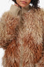 Acne Studios Brown Faux Shearling Jacket Size S
