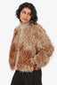 Acne Studios Brown Faux Shearling Jacket Size S
