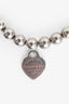 Tiffany & Co. Sterling Silver 8MM Bead Heart Tag Bracelet