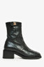 Pre-Loved Chanel™ 2022 Black Calfskin Leather Moto Boots Size 36.5C