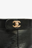 Pre-Loved Chanel™ 2022 Black Calfskin Leather Moto Boots Size 36.5C