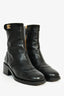 Pre-Loved Chanel™ 2022 Black Calfskin Leather Moto Boots Size 36.5C