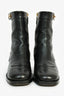 Pre-Loved Chanel™ 2022 Black Calfskin Leather Moto Boots Size 36.5C