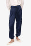 Superdown Navy Satin Cargo Pants Size M