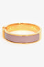 Hermès Mauve Enamel/Gold Toned Clic H Bracelet