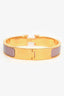 Hermès Mauve Enamel/Gold Toned Clic H Bracelet