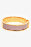 Hermès Mauve Enamel/Gold Toned Clic H Bracelet