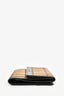 Burberry London Vintage Check Canvas Leather Trim Wallet