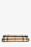 Burberry London Vintage Check Canvas Leather Trim Wallet