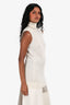 Celine Vintage Cream Cashmere Turtle Neck Sleeveless Top Size S