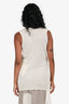 Celine Vintage Cream Cashmere Turtle Neck Sleeveless Top Size S