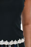 Blumarine Black Lace Detail Sleeveless Top Size 38 IT