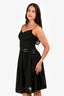 Theory Black Sequin Embellished Sleeveless Dress Size 4