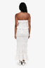 LEAU White 'Reverie' Ruffle Tube Top + Maxi Skirt Set Size S