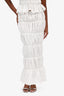 LEAU White 'Reverie' Ruffle Tube Top + Maxi Skirt Set Size S