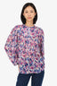 Isabel Marant Etoile Pink/Purple Printed Sheer Blouse Size 36