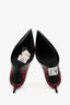 Saint Laurent Red/Black Patent Leather Leopard Print Pointed Toe Heels Size 36