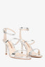 Sophia Webster Silver Metallic Crystal Embellished Heels Size 36.5