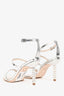Sophia Webster Silver Metallic Crystal Embellished Heels Size 36.5
