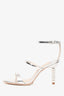 Sophia Webster Silver Metallic Crystal Embellished Heels Size 36.5