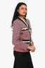 Maje Red/Black/White Tweed 4 Pocket Jacket Size 36