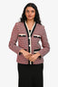Maje Red/Black/White Tweed 4 Pocket Jacket Size 36