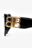Balenciaga Black Acrylic Rectangular Cat Eye Sunglasses