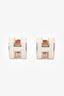 Hermès Rose Gold Tone/White Metal/Enamel Pop H Mini Earrings