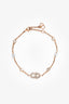 Christian Dior Gold Tone Metal CD Crystal/Faux Pearl Bracelet
