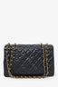 Pre-Loved Chanel™ 1994-1996 Black Lambskin 24K Gold Jumbo Maxi Single Flap Shoulder Bag