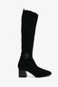 Hermès Black Fontaine 60 Knee High Boots Size 37.5