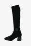 Hermès Black Fontaine 60 Knee High Boots Size 37.5