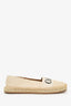 Chloe Cream Leather/Canvas 'Chloe' Espadrilles Size 41