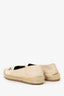 Chloe Cream Leather/Canvas 'Chloe' Espadrilles Size 41