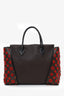 Louis Vuitton Chocolate Veau Cachemire Calfskin Leather and Monogram Canvas W PM Bag